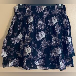 Tiered Ruffle floral skirt Medium